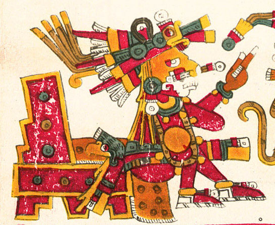 Xochipilli representado en el códice Borgia